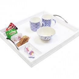 Beverage Tray with Handles (available in dark wood or white only)